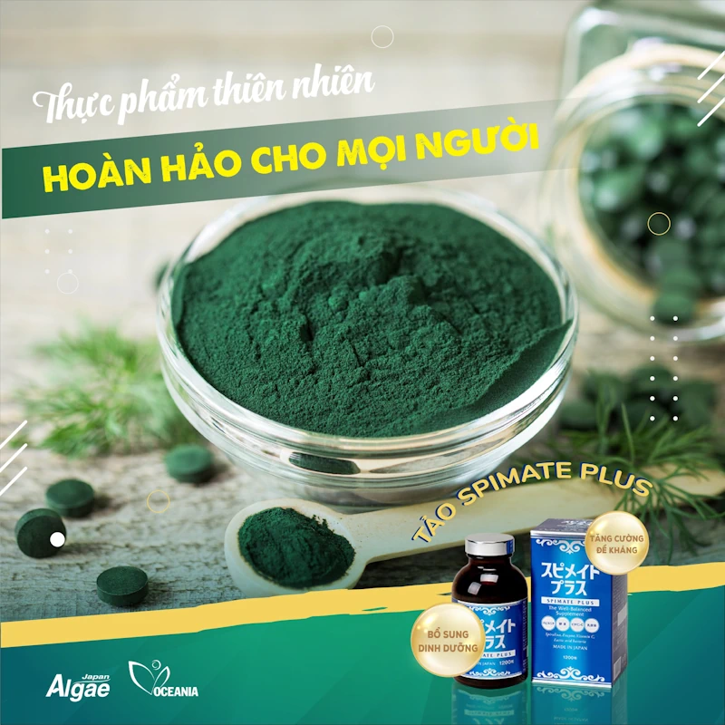 Tảo Spirulina Spimate Plus - Thực Phẩm Thiên Nhiên Hoàn Hảo Cho Mọi Người - Shopbiz