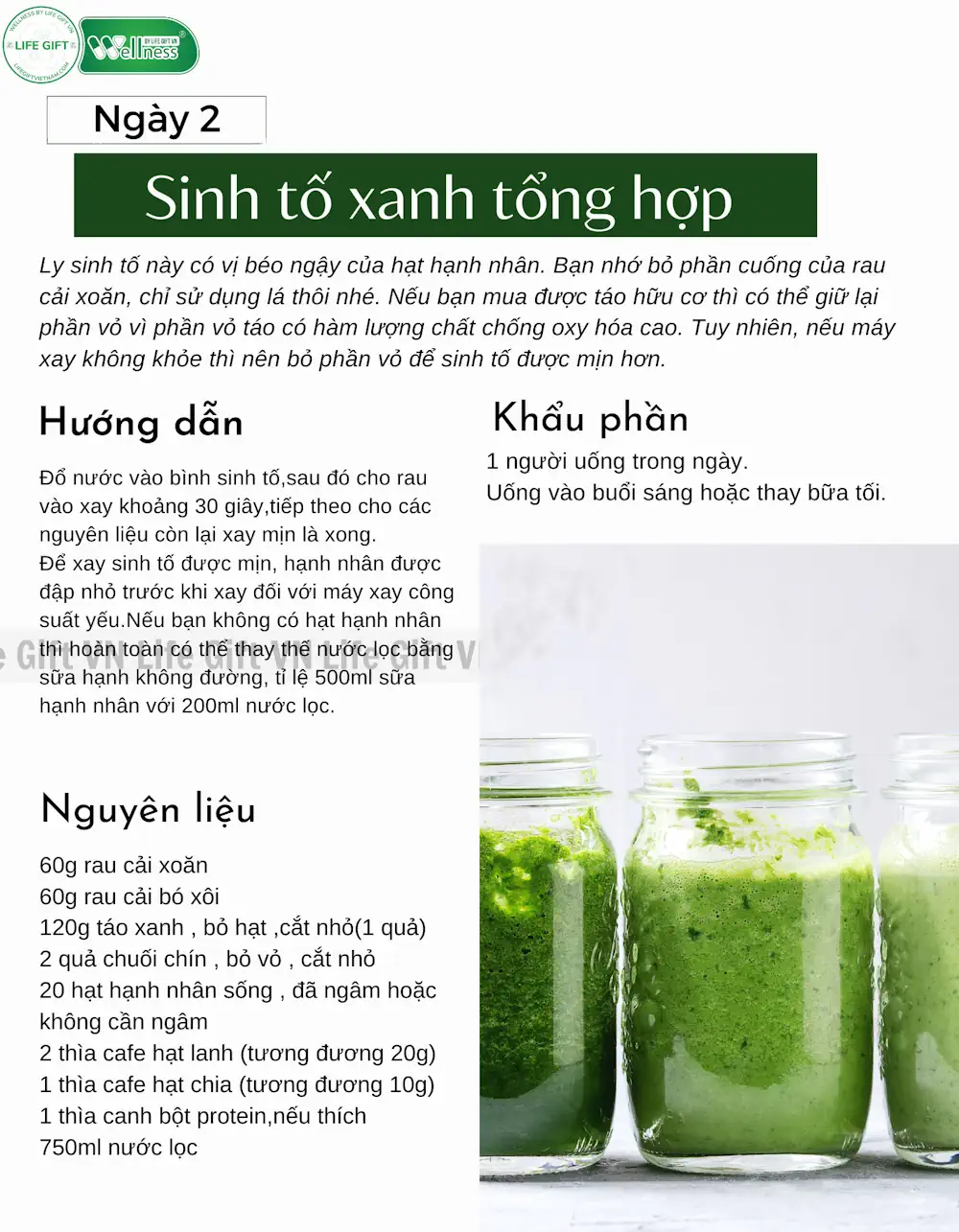 Ngày 2 - Sinh Tố Xanh Tổng Hợp Cordypro - Shopbiz