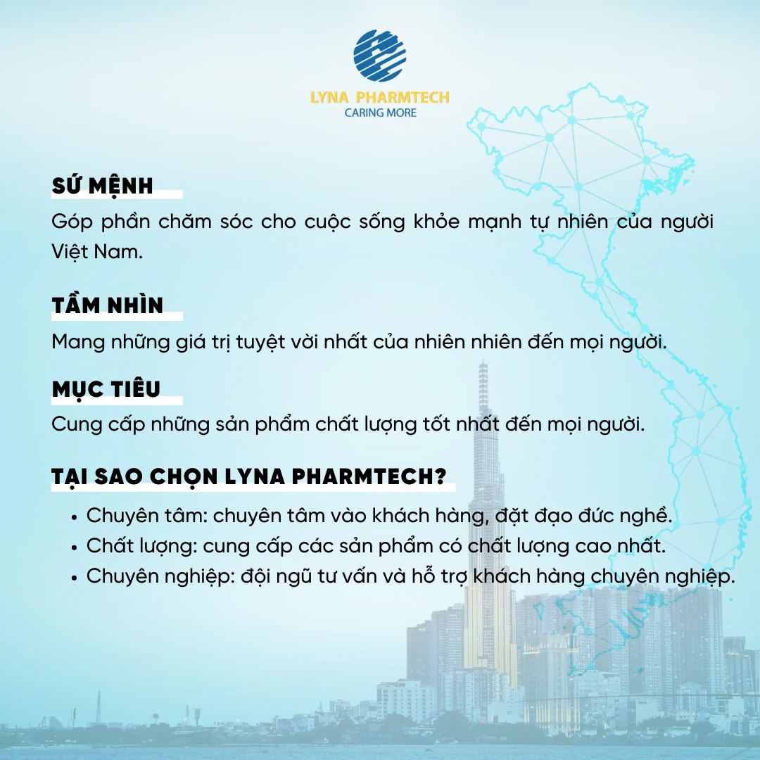 Sứ mệnh, tầm nhìn, mục tiêu, tại sao chọn Lyna Pharmtech - Shopbiz