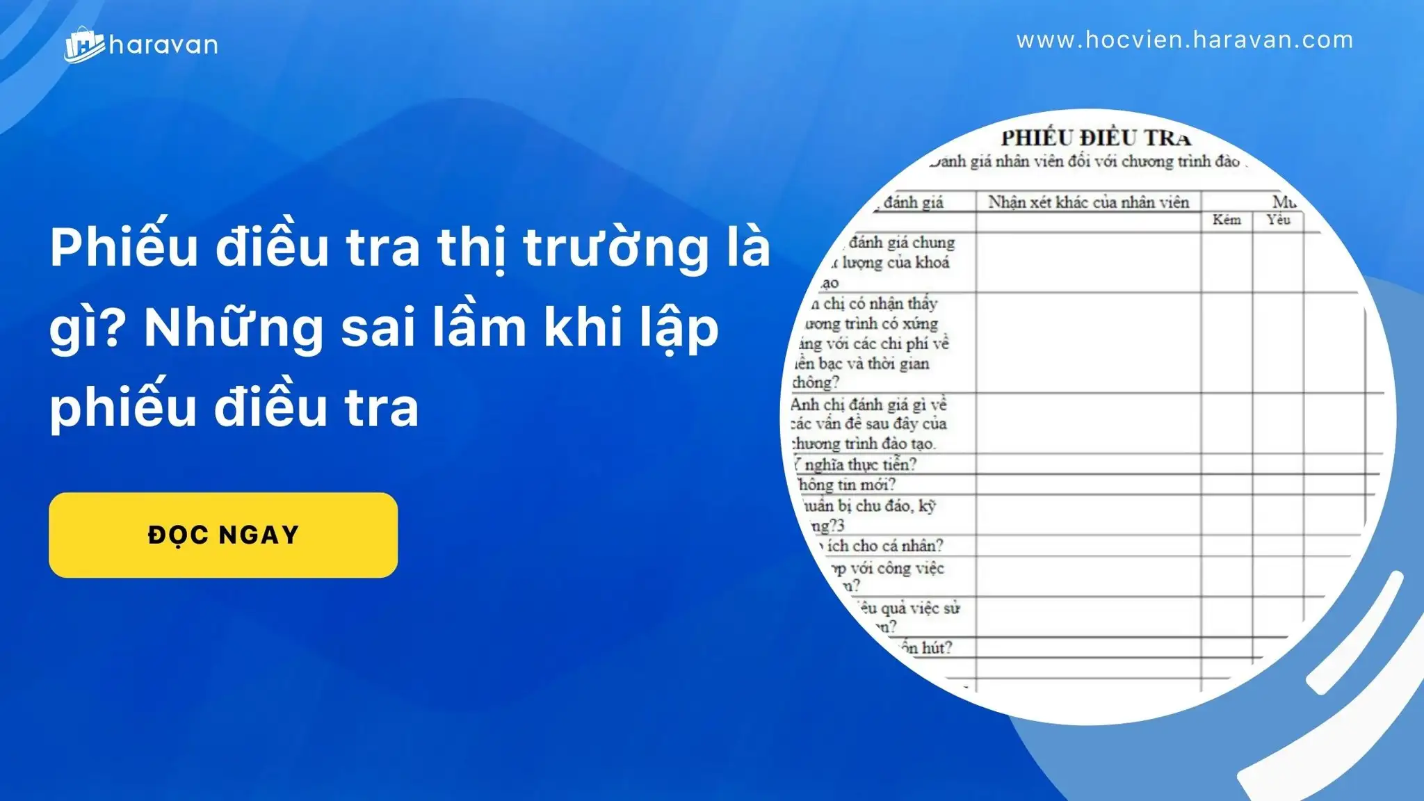 Phiếu điều tra thị trường là gì? Những sai lầm khi lập phiếu điều tra