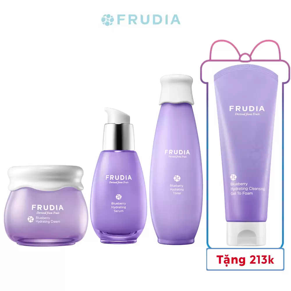 Combo 3 bước dưỡng ẩm cho da khô chiết xuất Việt Quất - Frudia Blueberry hydrating - Droppii Mall