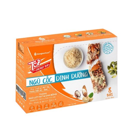 Thanh gạo lứt hạt và chà bông 136g/hộp