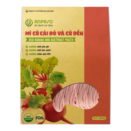 Mì Củ Cải Đỏ & Củ Dền Organic 300g Anpaso
