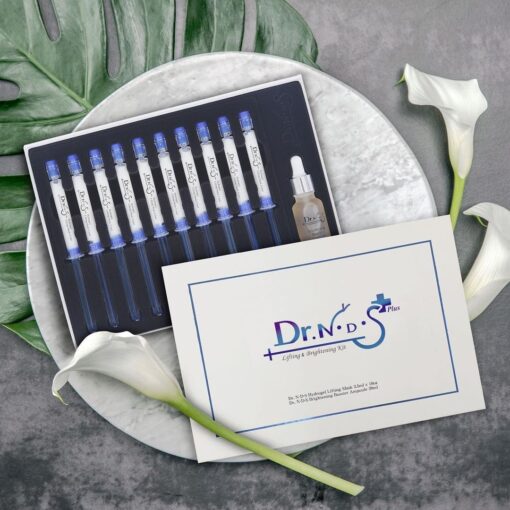 Bộ mặt nạ nâng cơ sáng da, dưỡng ẩm (10 ống nạ, 1 ampoule) - Hydrogel Lifting Mask & Brightening Booster Ampoule Kit [DR.NDS]