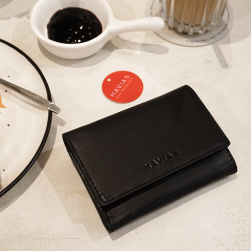 Ví gấp da bò Mini Heart3 HAVIAS® Unisex / Nam/ Nữ