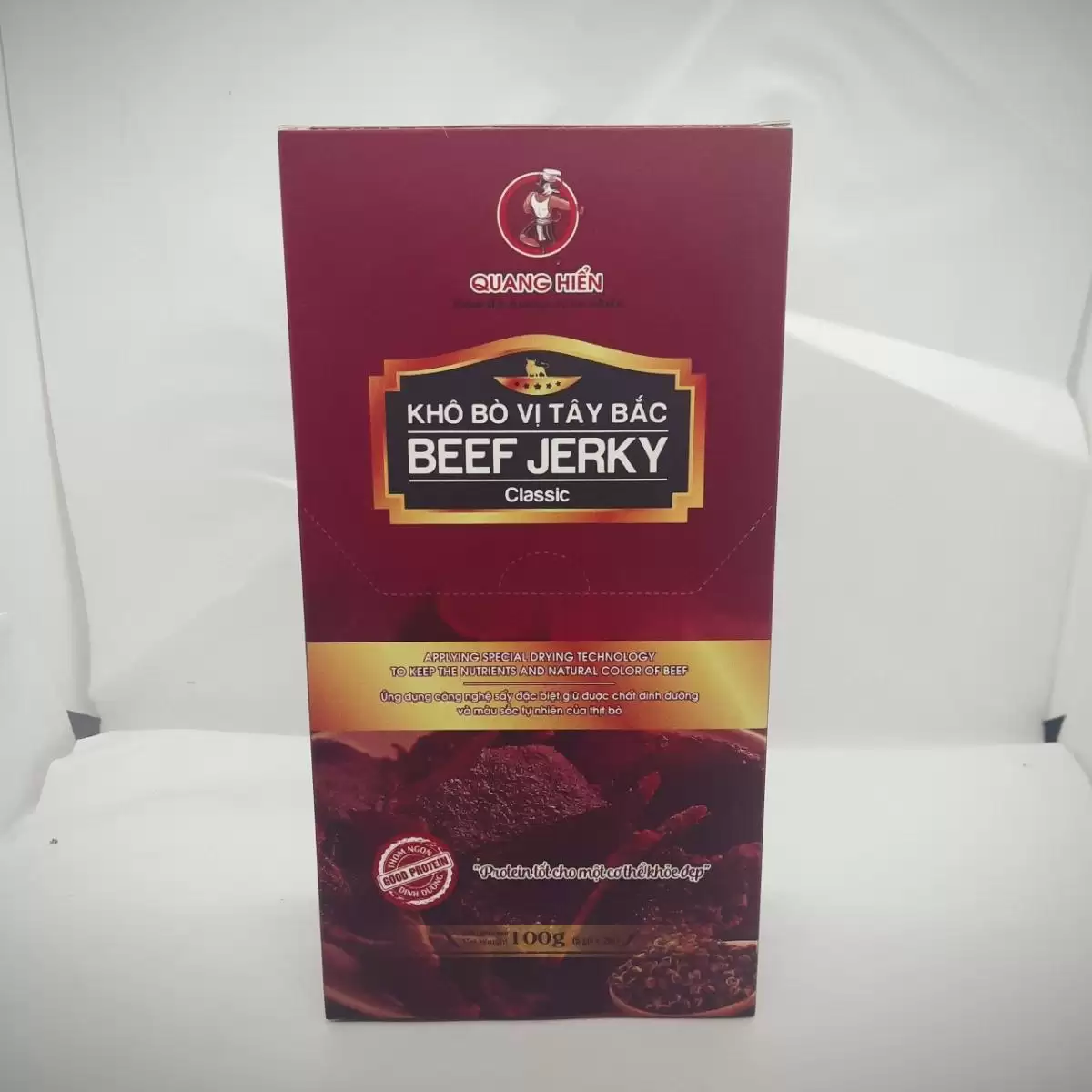 Khô Bò Beef Jerky Vị Tây Bắc (hộp 100gr) - Quang Hiển - Shopbiz
