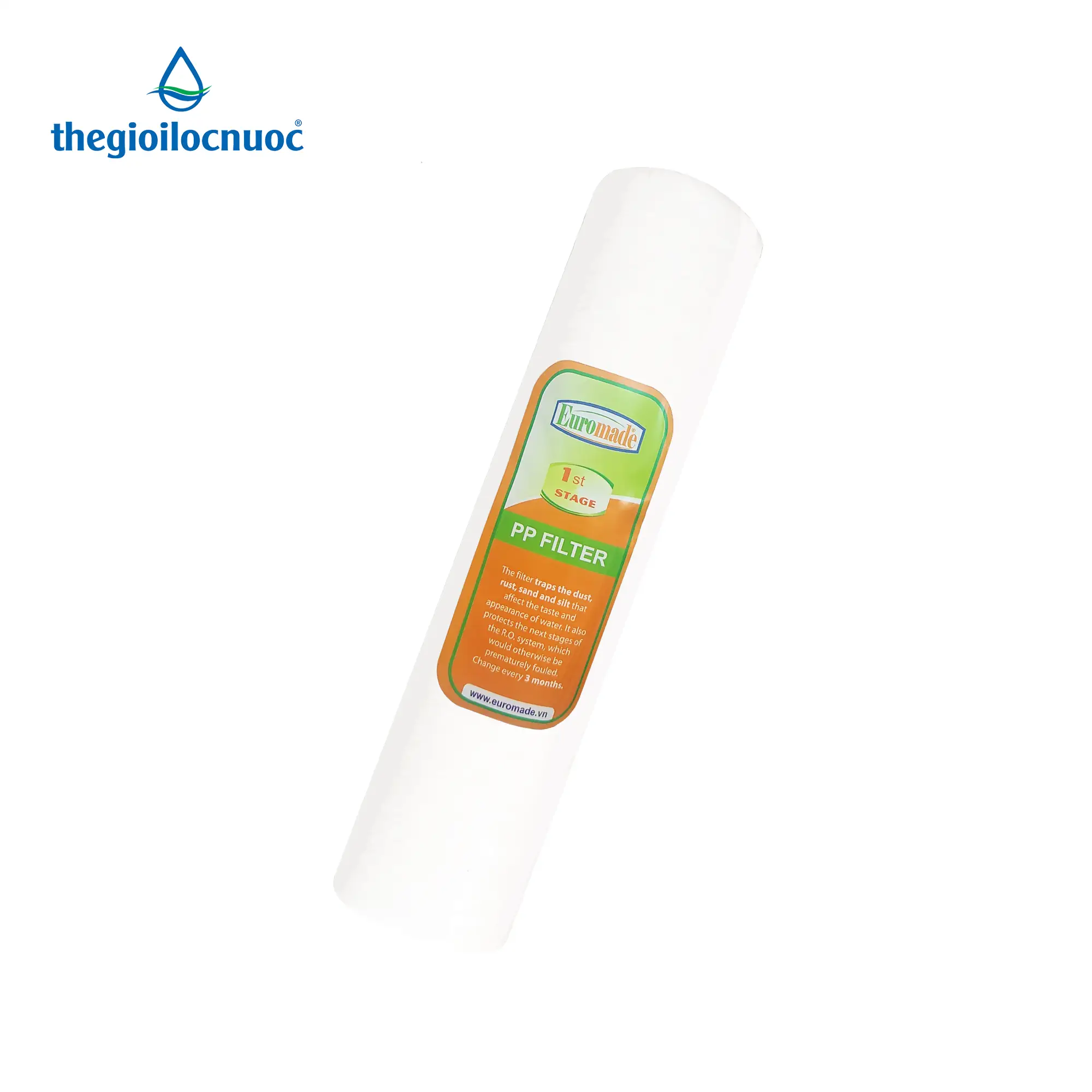 Lõi Lọc 10″ Pp 5 Micron Không đầu Bịt Euromade (lõi Số 1)