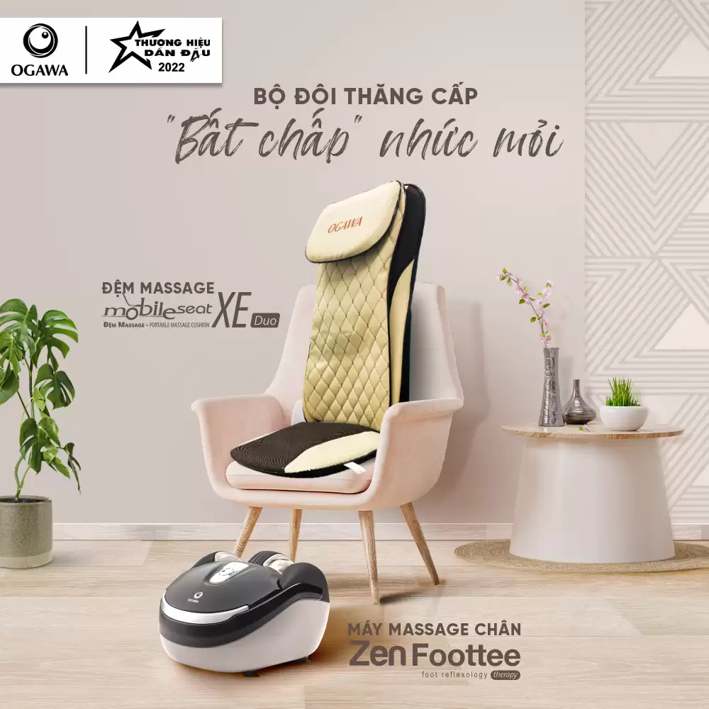 Bộ đôi thăng cấp “bất chấp” nhức mỏi Ogawa - Zen Foottee + Mobile Seat XE Duo Pro - Droppii Mall