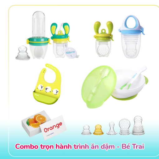 Combo tập ăn dặm chủ động cho Bé trai - KIDSME