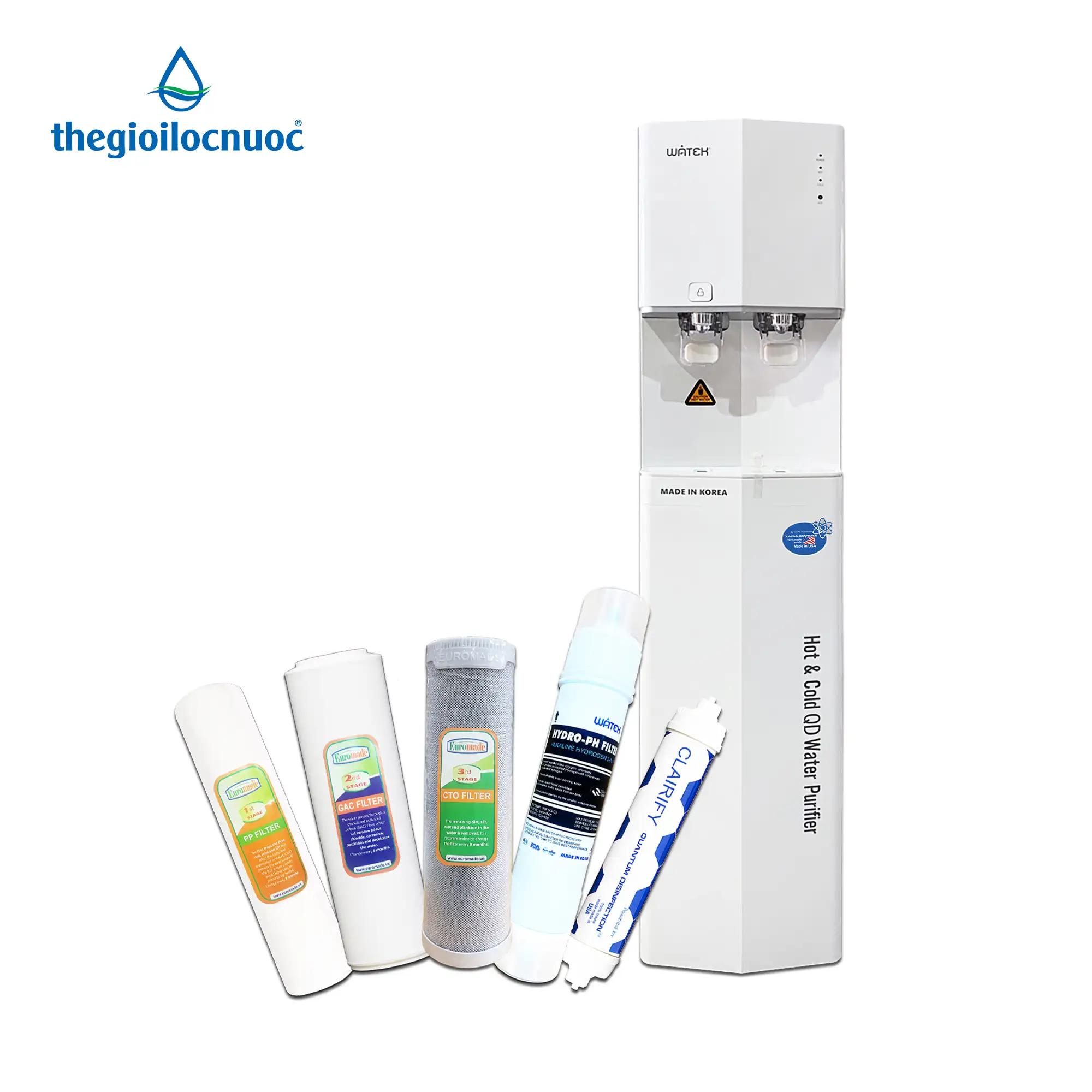 Combo VIP 1 - Máy lọc nước nóng lạnh Watek WT-4200-UF và Combo lõi lọc nâng cấp