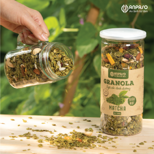 Granola siêu hạt Vị Matcha 500gr