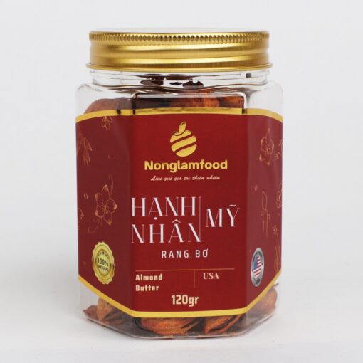 Hạnh nhân Mỹ rang bơ cao cấp 120gr - Nông Lâm Food