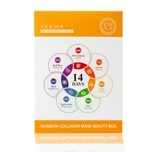 Hộp mặt nạ Collagen Yerma 14 ngày (14 miếng) – Yerma Rainbow Collagen Mask Beauty Box