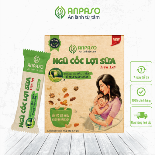 Ngũ cốc lợi sữa tiện lợi 20 gói x 18gr [Anpaso]