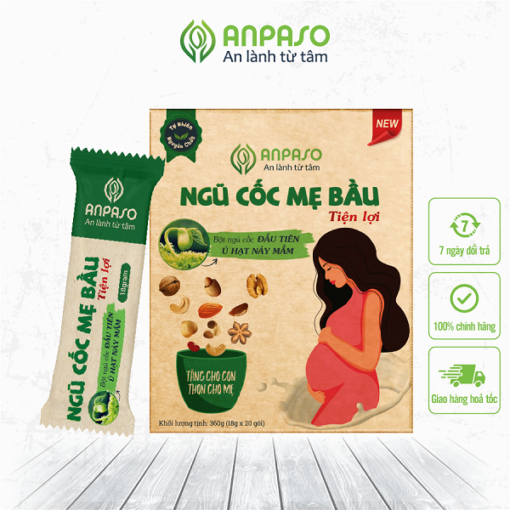 Ngũ cốc mẹ bầu tiện lợi 20 gói x 18gr [Anpaso]